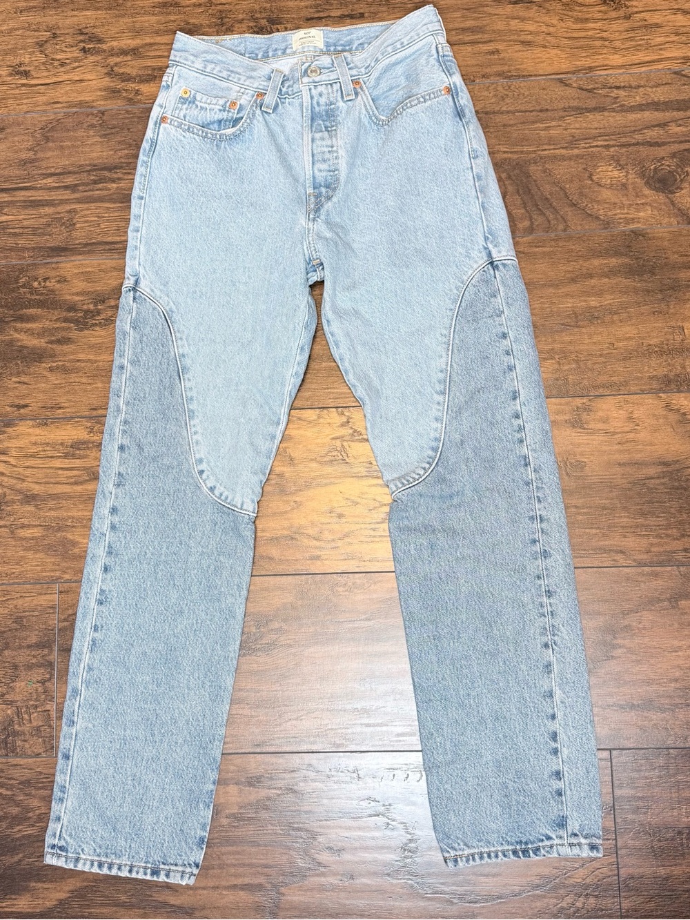Levi's Light Blue Panelled Straight Jeans for Men